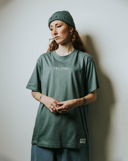 TEAM LOGO - SHORT BEANIE - GREEN