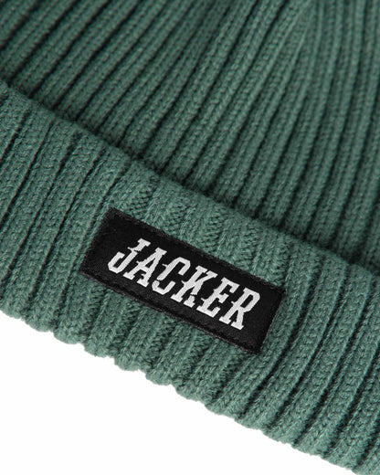 TEAM LOGO - SHORT BEANIE - GREEN
