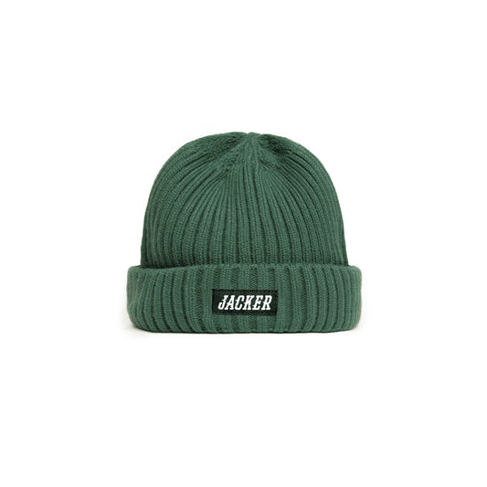 TEAM LOGO - SHORT BEANIE - GREEN
